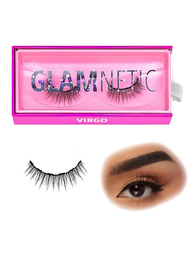 Glamnetic Magnetic Eyelashes - Virgo | Short Magnetic Lashes, 60 Wears Reusable Faux Mink Lashes Natural Look - 1 Pair