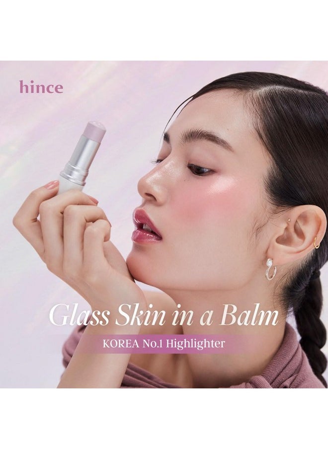 hince True Dimension Radiance Balm 10g - Natural Shimmer Glow Face Highlighter Stick, Cream Blush Stick, Transparent Color, Multiuse, Glass Skin, Korean Makeup (1, CLEAR, TP001)