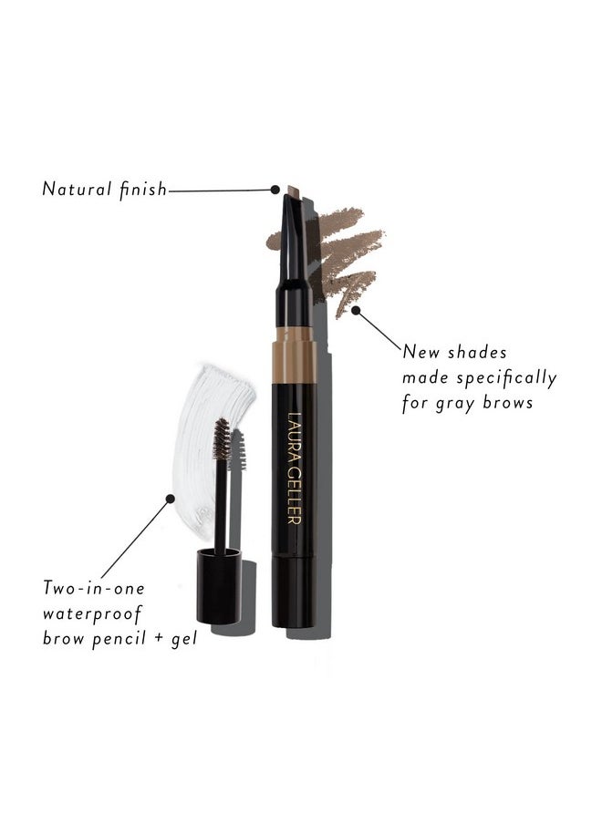 LAURA GELLER NEW YORK Sculpt-n-Stay Waterproof Brow Pencil & Gel- Taupe