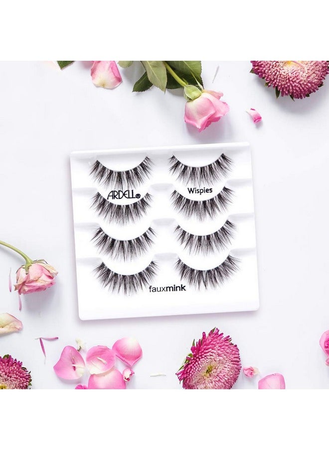 Ardell False Lashes Faux Mink Wispies Multipack, 1 pk x 4 pairs
