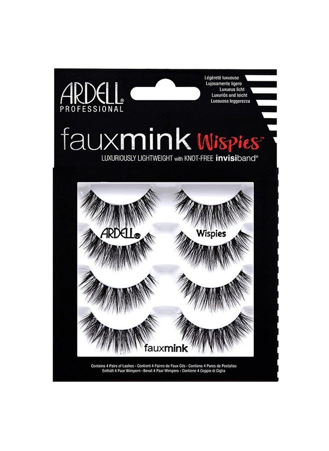 Ardell False Lashes Faux Mink Wispies Multipack, 1 pk x 4 pairs