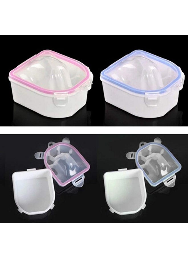 2pcs Nail Soaking Bowl Soak Off Bowl Manicure Bowl Nail Soaking Tray Soak Off Acrylic Nail Remover Dip Powder Removal Kit Nail Polish Remover Bowl Acetone Soak Off Bowl for Home Nail Salon Supplies