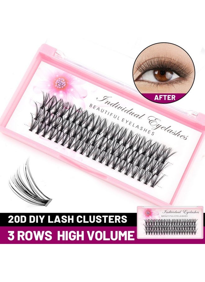 Dedila 8/10/12/14/16/17/18/20mm 60pcs 20 Root Grafting Individual False Eyelashes Mink Natural Long Eye Lashes Cluster Extension Makeup Beauty Fake Eyelash (17mm