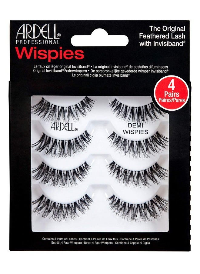 THE Best 4 Pairs Ardell Demi Wispies Natural Multipack False Eyelashes Fake Eye Lashes