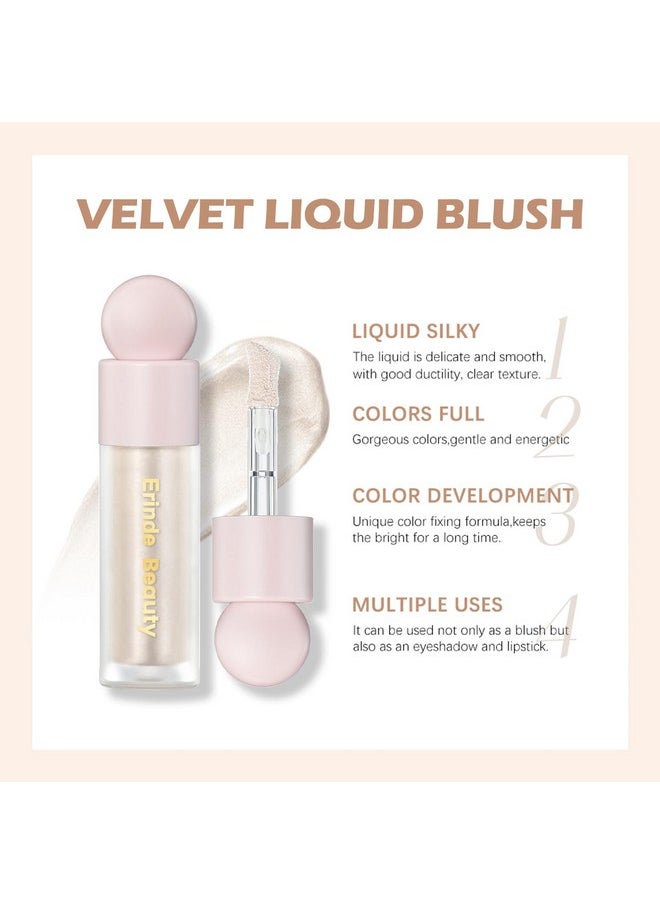 Erinde Liquid Highlighter Makeup, Face Highlighter Bronzer Makeup Stick, Natural Glossy Finish, Lightweight Blendable Silky Smooth Cream Face Illuminator Makeup, Cruelty-free, 01# MOONLIGHT