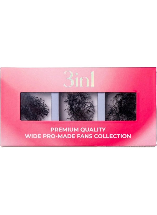 LLBA Promade Mix 750 Fans | Handmade Volume Eyelashes | Multi Selections From 5D To 12D | C CC D Curl | Thickness 0.03~0.1 mm | 9-18mm Length | Long Lasting | Easy Application 8D-0.05 D 13-14-15mm