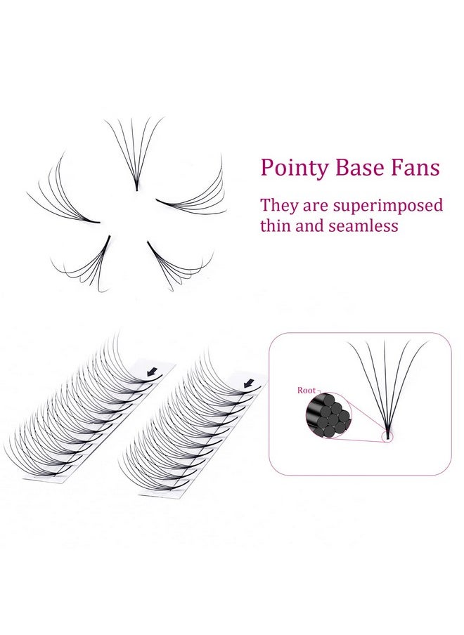 Eyelash Extension FADLASH Volume Lash Extensions 5D Premade Fan Eyelash 12mm Premade Lash Extensions Fans Supply C/D Curl .05 .07 .10 Synthetic Mink Premade Lash Fans (5D-0.07D, 12mm)