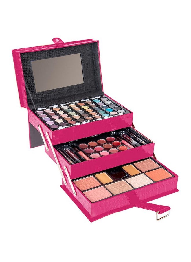 SHANY All In One Makeup Kit (Eyeshadow, Blushes, Face Powder, Lipstick, Eye liners, Makeup Pencils and Makeup Mirror - Makeup Set With Reusable Makeup Storage Box - Pink