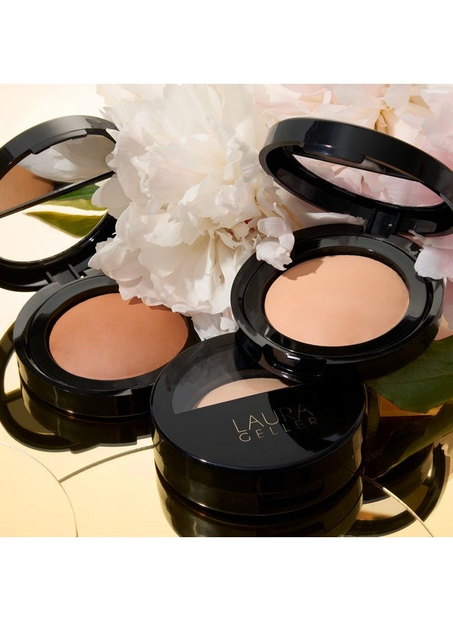 LAURA GELLER NEW YORK Baked Blurring + Setting Powder, Translucent Makeup Setting Powder For Soft-Focus Finish, Minimize Fine Lines and Pores, Light/Medium