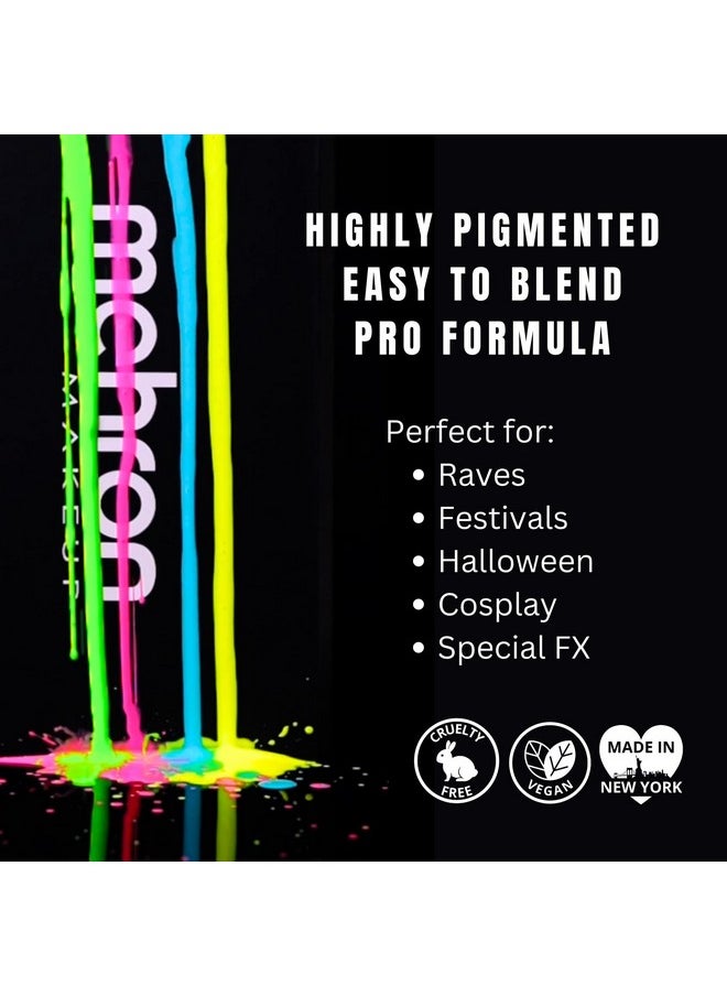 Mehron Makeup Paradise Makeup AQ Face & Body Paint (1.4 oz) (Vulcan - Neon Red/Pink UV)