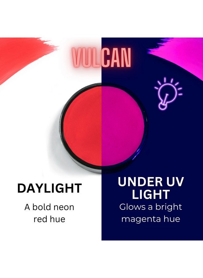 Mehron Makeup Paradise Makeup AQ Face & Body Paint (1.4 oz) (Vulcan - Neon Red/Pink UV)