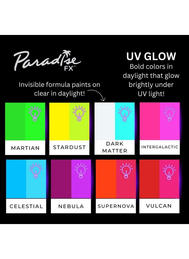 Mehron Makeup Paradise Makeup AQ Face & Body Paint (1.4 oz) (Vulcan - Neon Red/Pink UV)