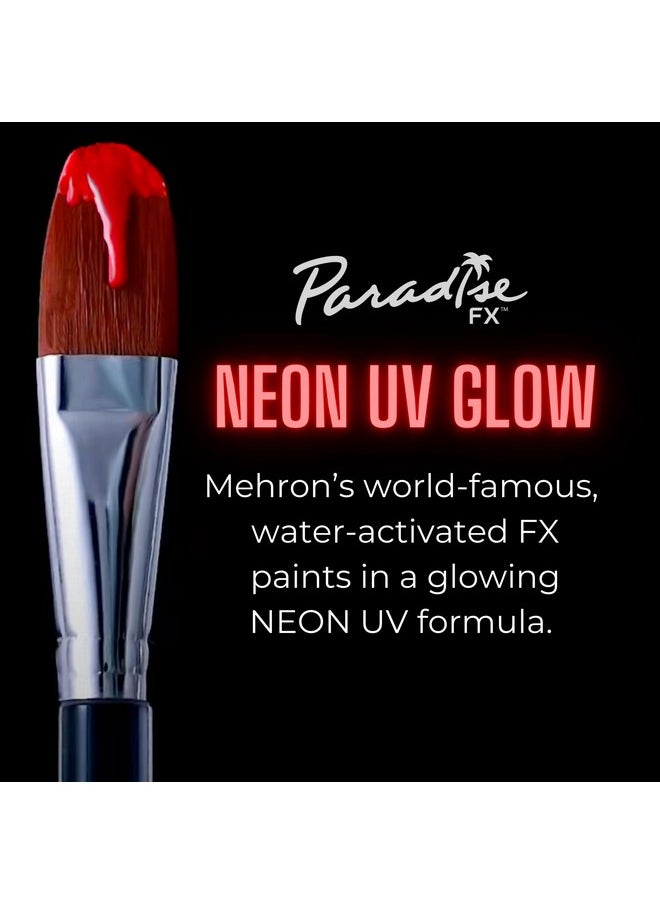 Mehron Makeup Paradise Makeup AQ Face & Body Paint (1.4 oz) (Vulcan - Neon Red/Pink UV)
