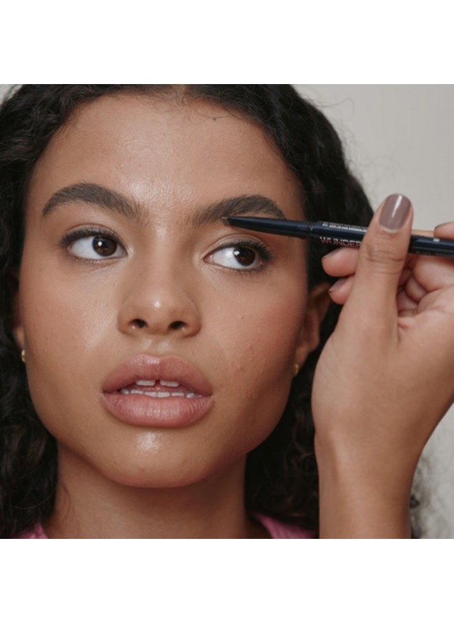 Wunderbrow Dual Precision Brow Liner, Eyebrow Liner Pencil With Angled Tip and Ultra Fine Tip Dual Precision Brow Liner Eye Brow Make Up, Color Black/Brown