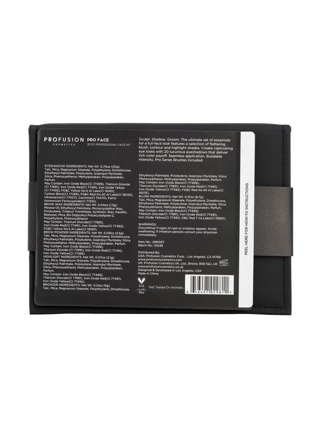 Profusion Cosmetics - Trendsetter Collection Pro Face Kit Blusher Bronzer Eyeshadow 32pcs