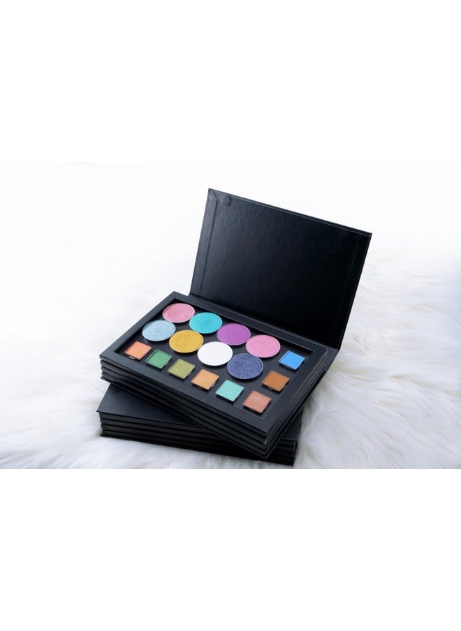 Coosei 4-Layer Book Shaped Magnetic Eyeshadow Palette Empty Makeup Storage Box For Eyeshadow Lipstick Blush Powder extra large big space