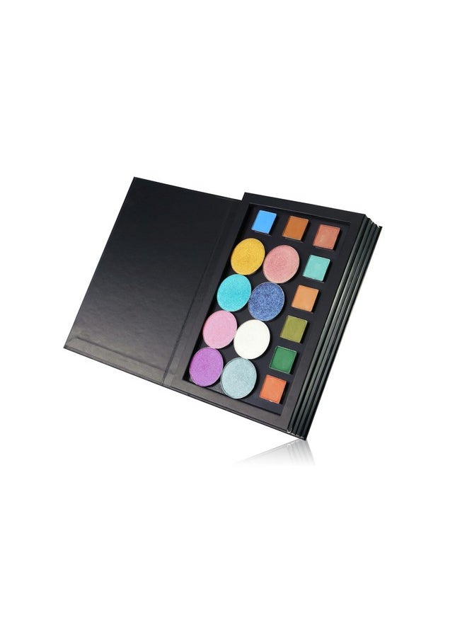 Coosei 4-Layer Book Shaped Magnetic Eyeshadow Palette Empty Makeup Storage Box For Eyeshadow Lipstick Blush Powder extra large big space