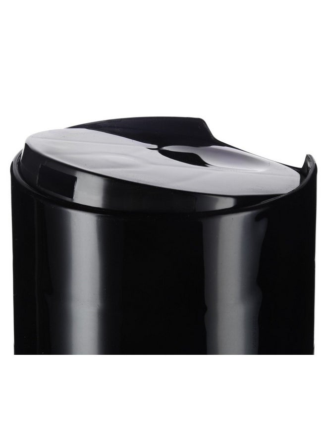 JUVITUS 8 oz / 250 ml Professional Natural Clear Refillable Plastic Squeeze Bottle with Wide Black Disc Cap Lid (12 pack)