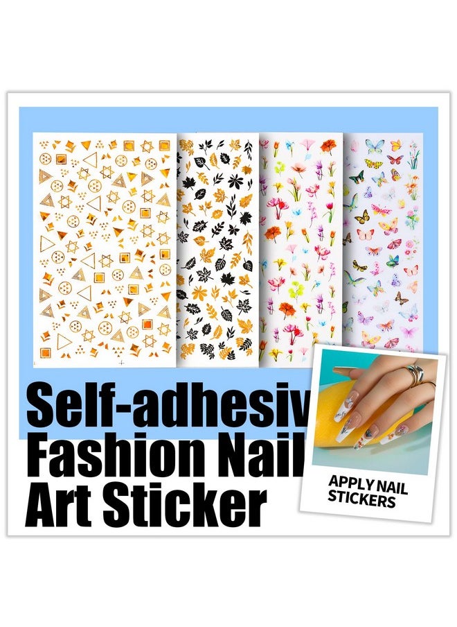 Teenitor Nail Art Brushes Nail Art Tools, Nail Brushes for Nail Art Kit with Nail Stickers, Nail Design Kit Nail Design Brushes Nail Gems, Dotting Tools Nail Art Stickers Nail Glitter Nail Accessories