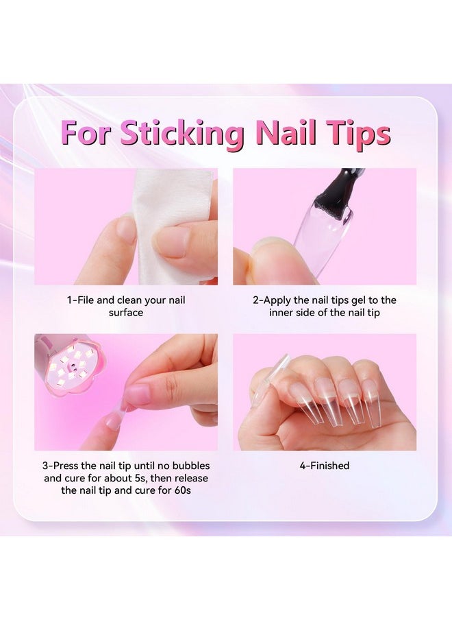 Makartt UV LED Nail Lamp - Mini UV Light for Gel Nails Polish Fast Curing Goosenecks UV Lamp 10W Rechargeable LED Nail Light Nail Dryer with 4 Timers & Auto Sensor Nail Lamp for Salon Home DIY Use