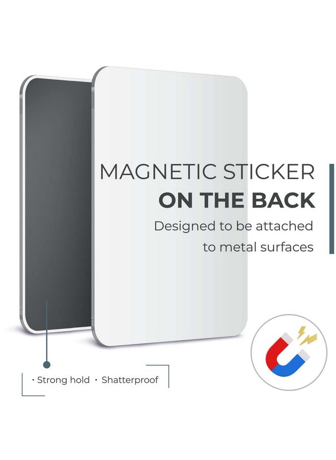 Mavoro Magnetic Locker Mirror | 7x9in Acrylic Mirror - Unbreakable Mirror | Sleek Frameless Mirror | Glassless Safety Kids Mirror (1 Pack)