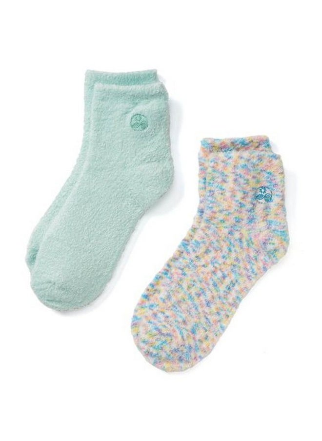 Earth Therapeutics Aloe Socks, 2 Pair Per Package (1 Pair Multi-colored, One Pair Aqua) by Earth Therapeutics