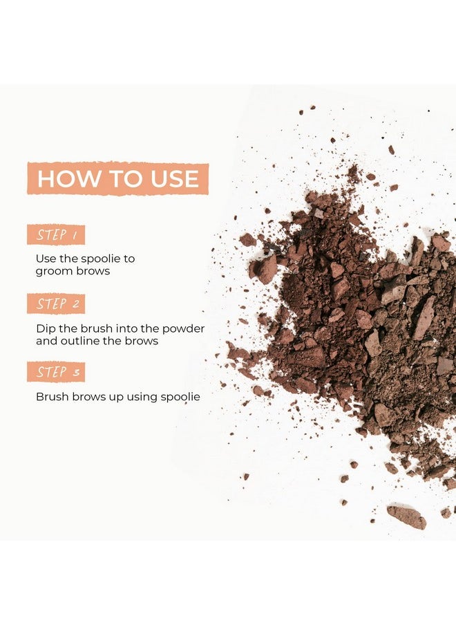 Soft Brow Define & Fill Powder Duo, Includes Dual Ended Brush, Vegan and Cruelty Free (Brunette)