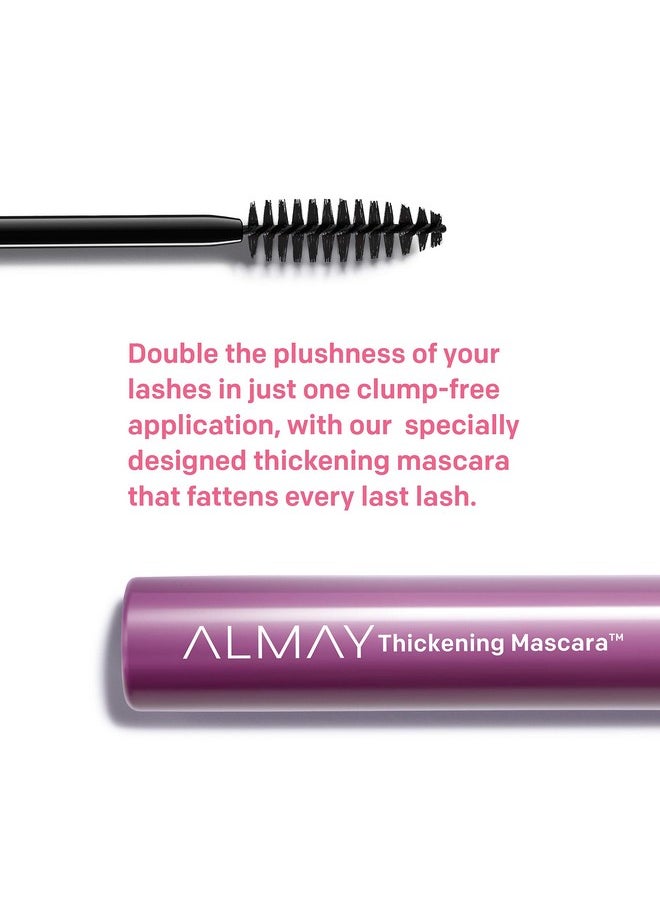 Almay Mascara, Thickening, Volume & Length Eye Makeup with Aloe and Vitamin B5, Hypoallergenic-Fragrance Free, Ophthalmologist Tested, 402 Black (Pack of 1)