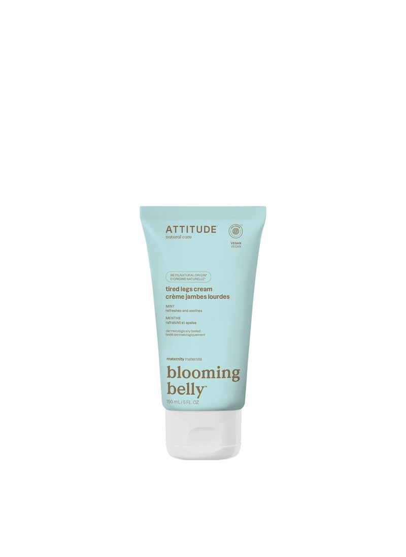 ATTITUDE Pregnancy Tired Legs Cream, EWG Verified, Dermatologically Tested, Plant and Mineral-Based, Vegan Maternity Products, Soothing and Refreshing Mint, 5 Fl Oz
