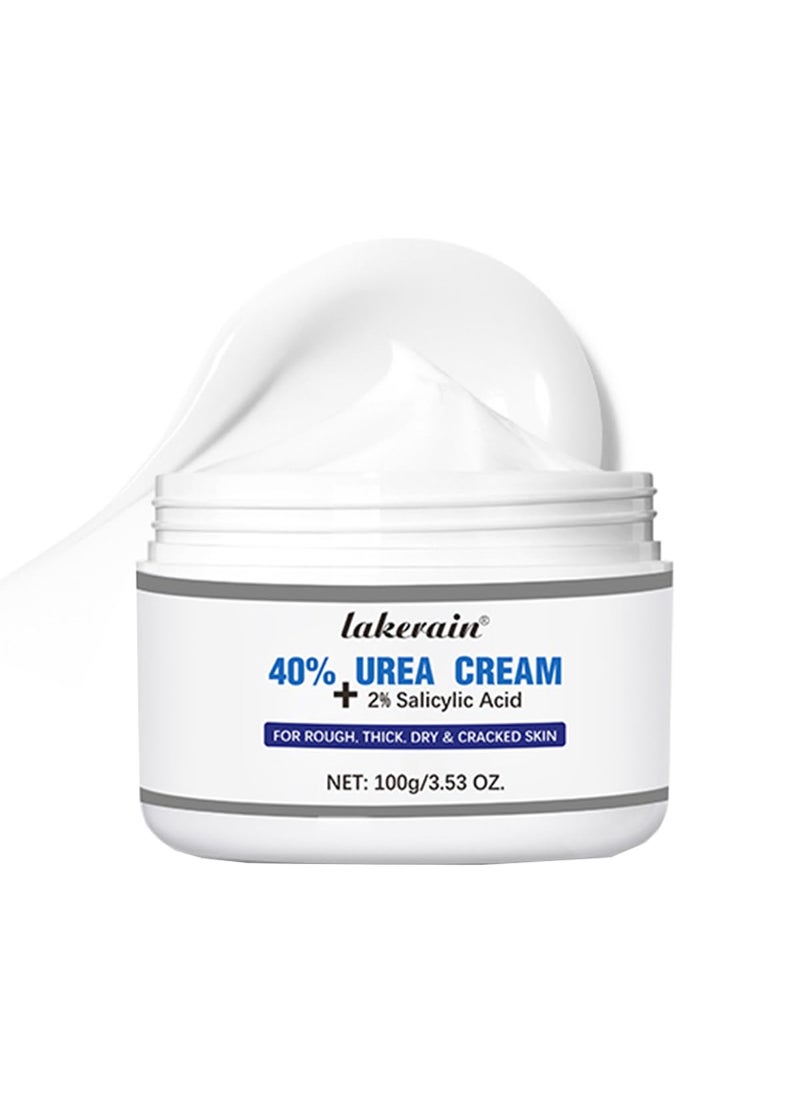 Urea Cream 40 Percent Foot Cream for Dry Cracked Heel Treatment, 40 Percent Urea Cream for Feet Hand Moisturizing Lotion Dead Skin Remover Softener Feet