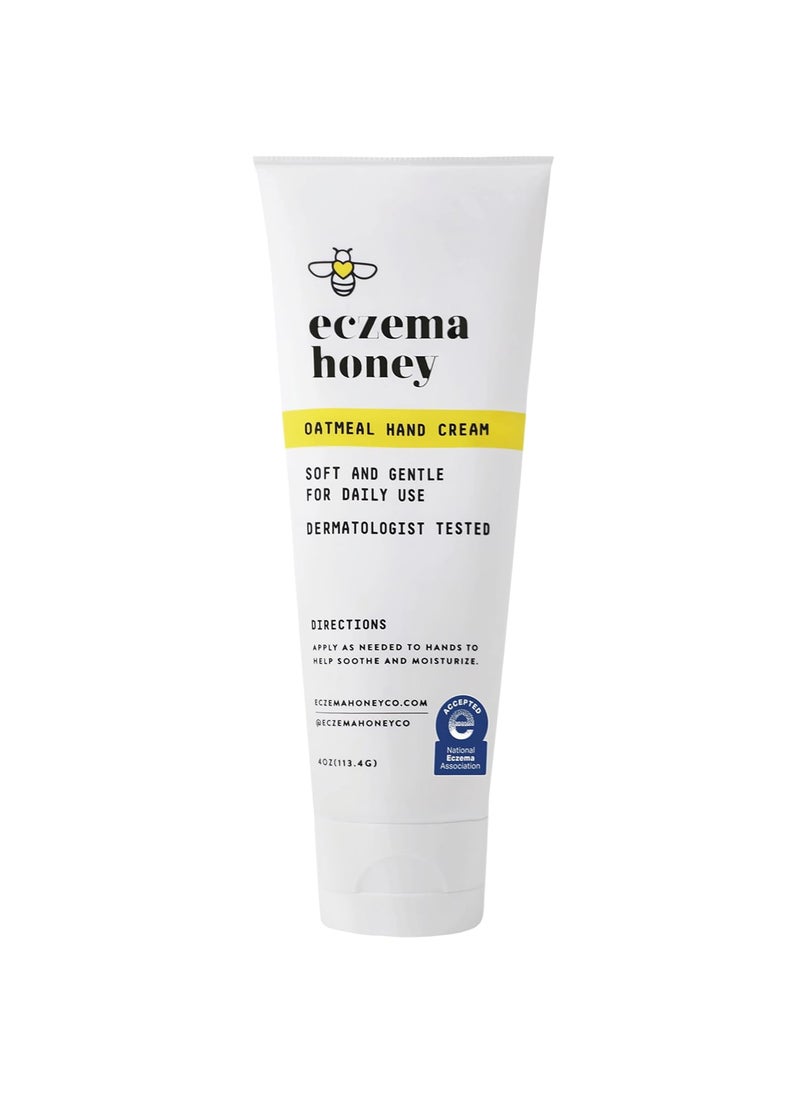 ECZEMA HONEY Oatmeal Hand Cream - Natural Hand & Body Lotion for Eczema Rash Relief - Eczema Cream for Dry, Itchy, Sensitive, & Irritable Skin (4 Oz)