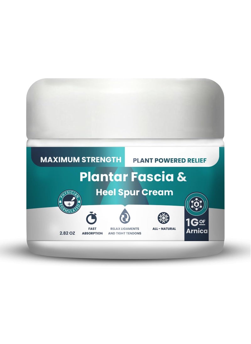 M PAIN MANAGEMENT TECHNOLOGIES Plantar Fasciitis and Heel Spur Cream by PMT - Cream for Foot Relief. High Concentration of Arnica; Vitamin B6, MSM, Glucosamine - to Soothe and Relieve - 2.82 OZ