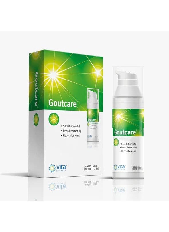 Vita Sciences GoutCare Soothing Cream for Occasional Discomfort. Intensive Soothing Cream - Fast-Acting Topical Application for Comfort Where and When You Need It Most. Safe & Effective