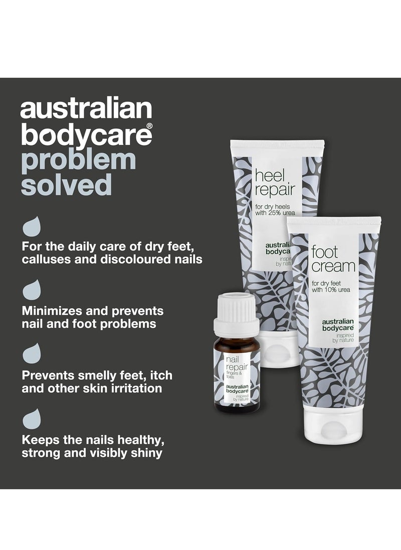 Feet and Nails Care Kit with Tea Tree Oil Foot Cream Heel Repair and Nail Repair for Softer Healthier Feet and Nails Moisturizes Soothes and Repairs Dry and Cracked Heels