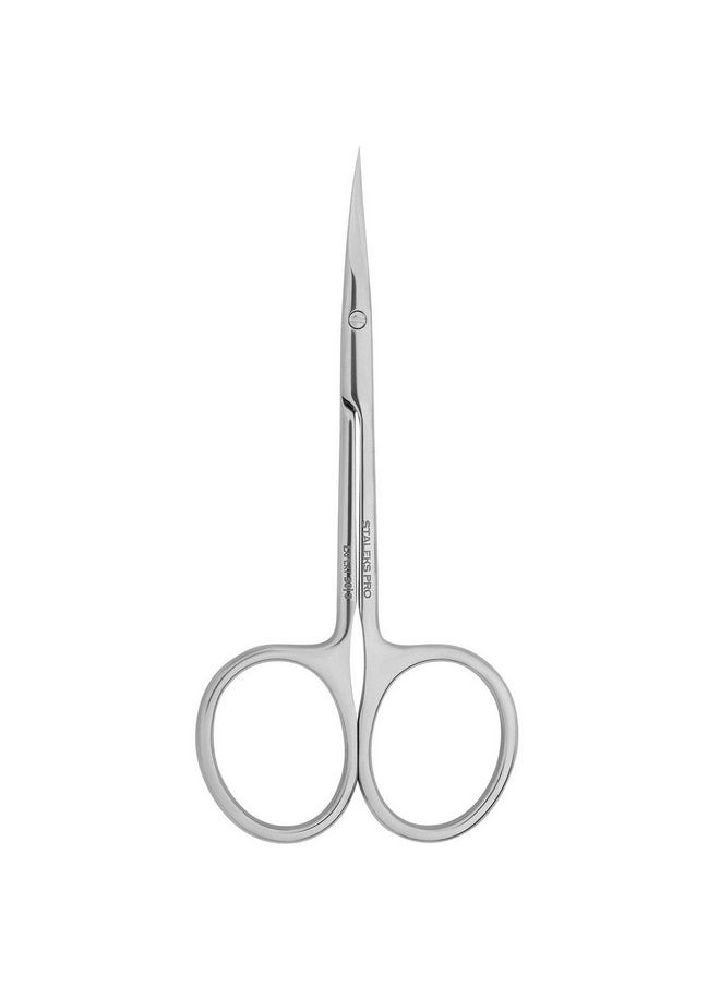 STALEKS Pro Expert 50 Type 3 Cuticle Scissors - Premium Quality Manicure Scissors - Stainless Steel Curved Scissors for Cuticles - Long Lasting Beauty Scissors for Cuticle Nail Care