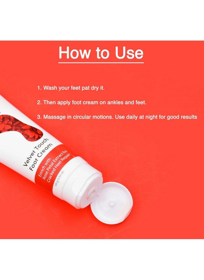 Trycone Crack Heel Repair Foot Cream For Dry, Rough And Cracked Heels Enriched With Rose Oil & Rose Petal Extracts for Men and Women - 100 gm