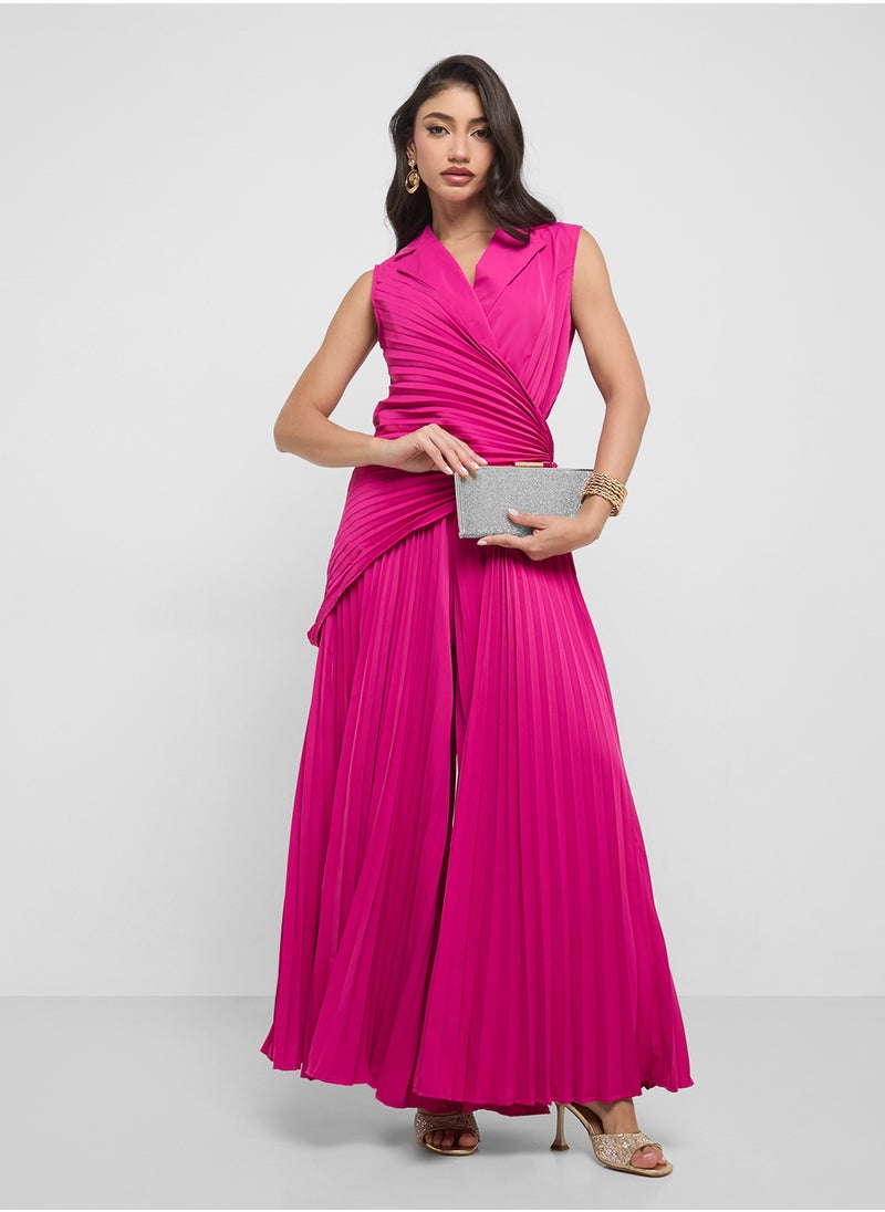 Jumpsuit With Pleated Pants