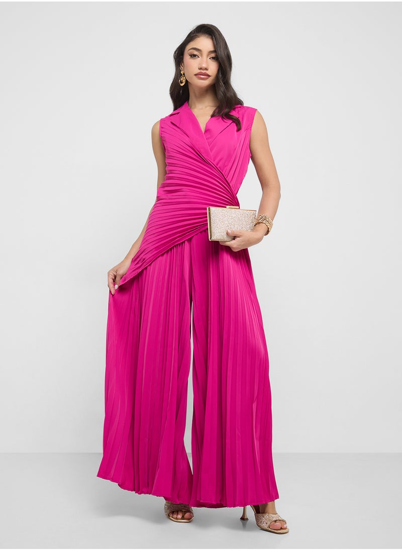 Jumpsuit With Pleated Pants