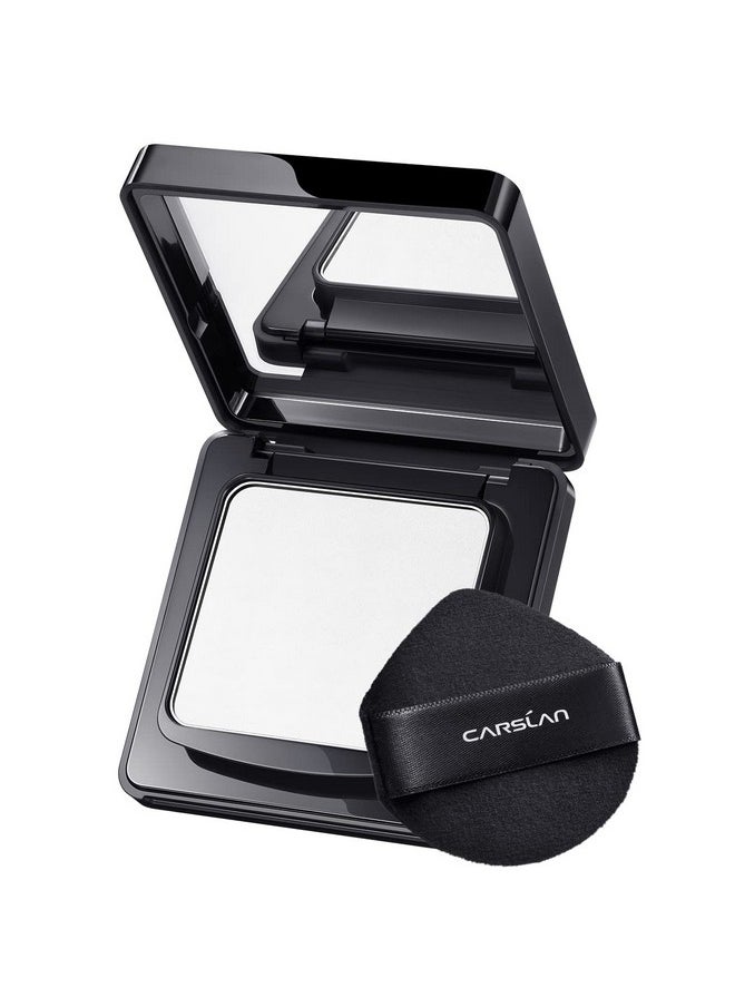 CARSLAN Oil Control Face Pressed Powder Compact, 24H Longlasting Waterproof Pressed Setting Powder Foundation Makeup, Shine Free, Poreless, Smooth, 01 Translucent for dry skin (0.28Oz) (0.28Oz)