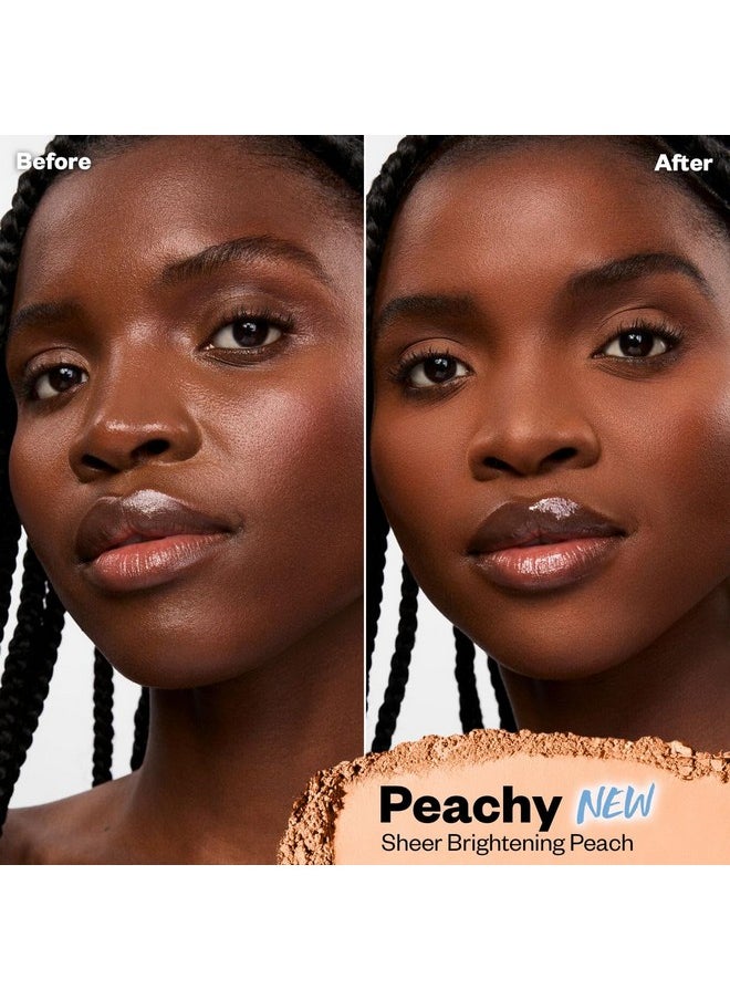 Kosas Cloud Set Face Brightening Powder - Pressed Brightening Powder, Smooths Shine Control, Coverage for Dark Undereye & Uneven Skin - Lightweight Setting Powder - Peachy (Sheer Brightening Peach)