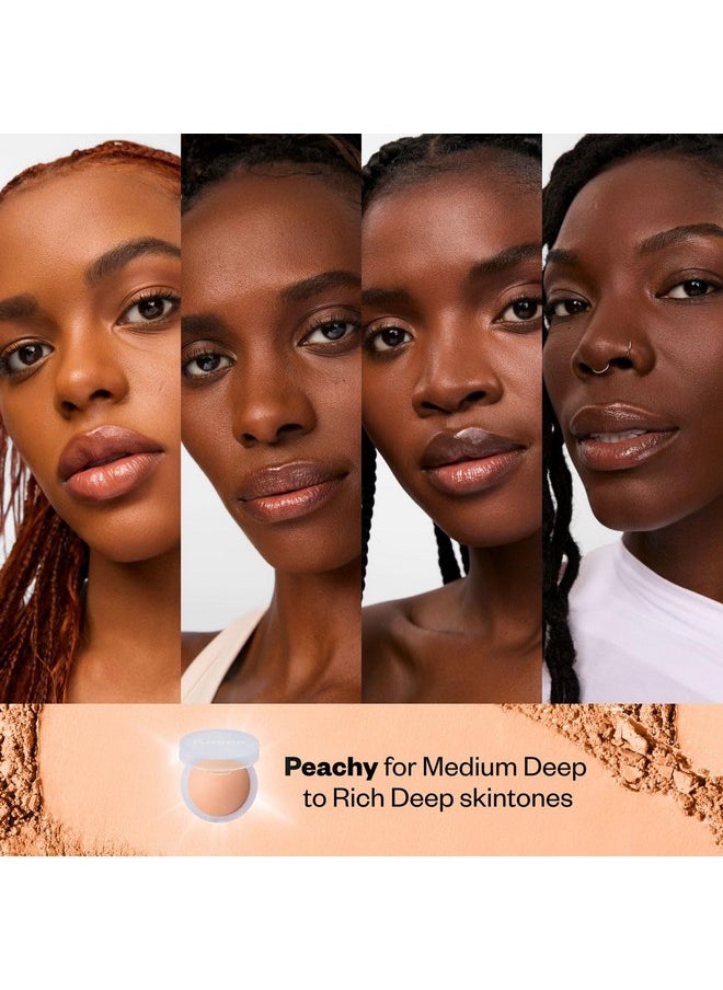 Kosas Cloud Set Face Brightening Powder - Pressed Brightening Powder, Smooths Shine Control, Coverage for Dark Undereye & Uneven Skin - Lightweight Setting Powder - Peachy (Sheer Brightening Peach)