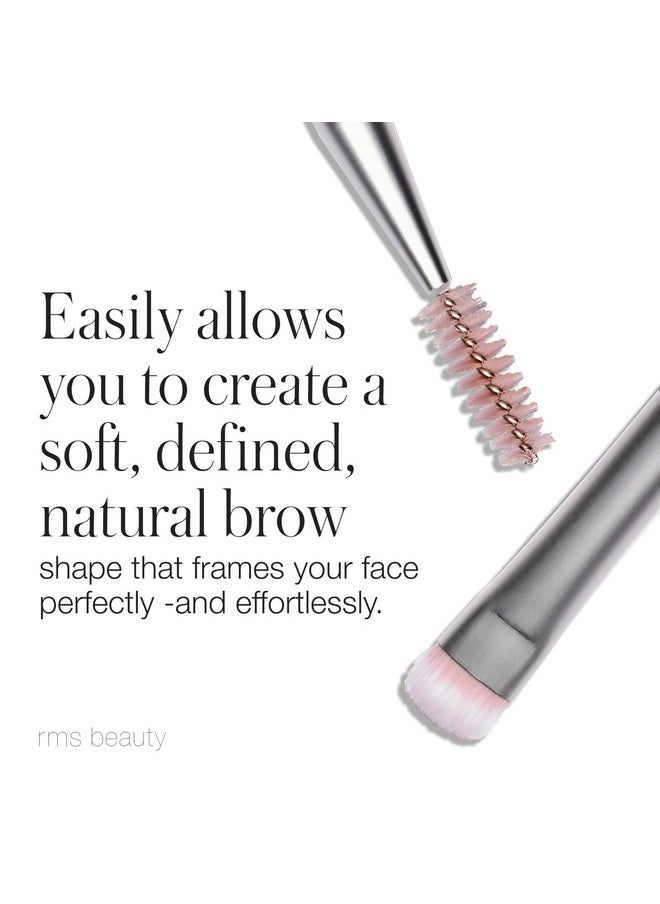 RMS Beauty Back2Brow Brush - Eyebrow Makeup Brush with Spoolie, Eyebrow Brush, Make Up Brush, Brow Brushes for Eyebrows, Eyebrow Pencil Powder Brush