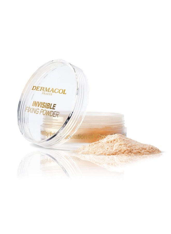 Dermacol - Invisible Fixing Face Powder, Touch-proof Translucent Setting Powder for Oily Skin & Other Skin Types, Loose Powder Makeup, Frangrance-Free Matte Powder with Powder Puff, Natural, 13.5 g