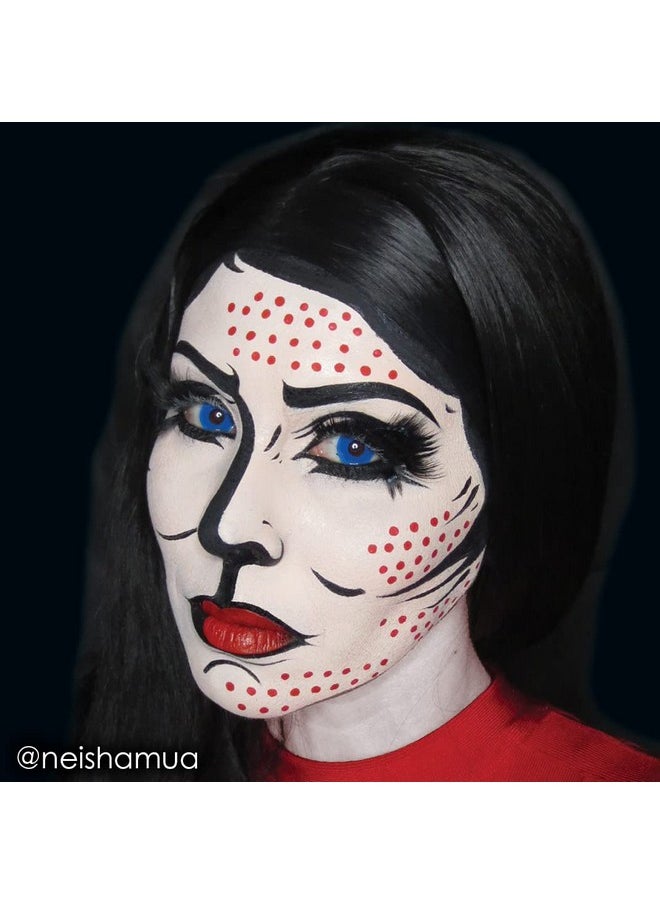 Mehron Makeup Fantasy F/X Water Based Face & Body Paint Black and White Face Paint Bundle