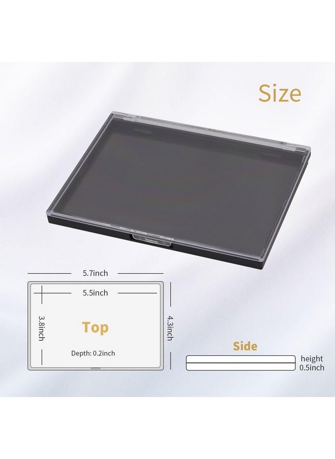AJLTPA Magnetic Makeup Palette with Clear Top, 3Pack Empty Eyeshadow Pan Dispensing Storage Box with 60Pcs Adhesive Metal Stickers for DIY Cosmetics Lipstick Blush Powder-5.7