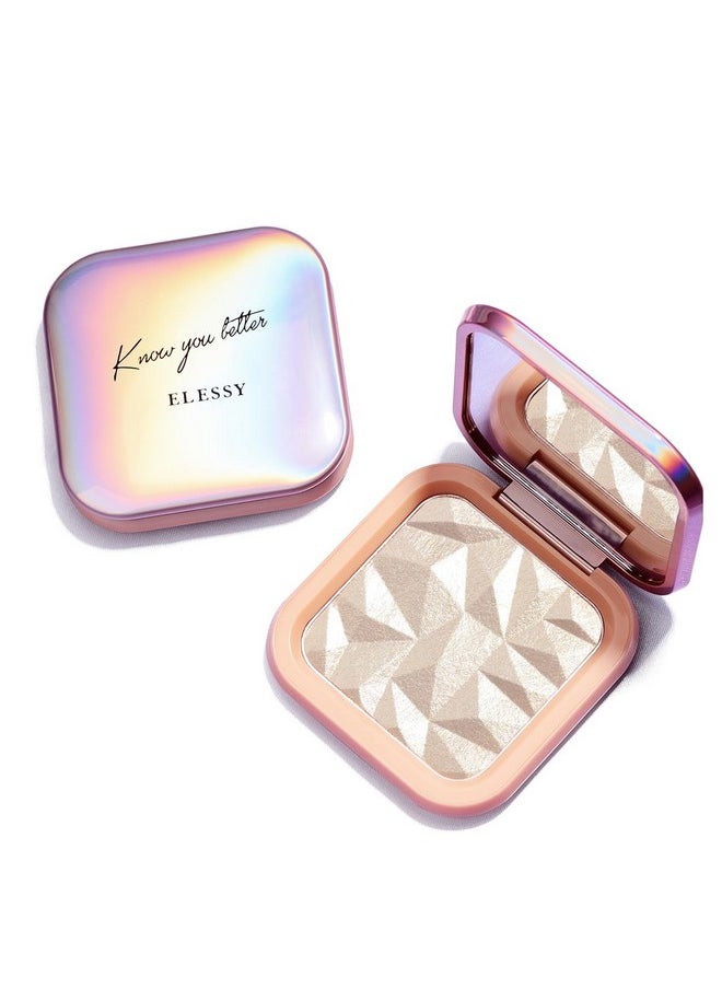 ELESSY Highlighter Makeup Palette Face Highlighter Palette Glitter Illuminator Highlighter Palette Shimmer Highlighter Powder Kit Highlight Makeup Palette -SUN GLOW