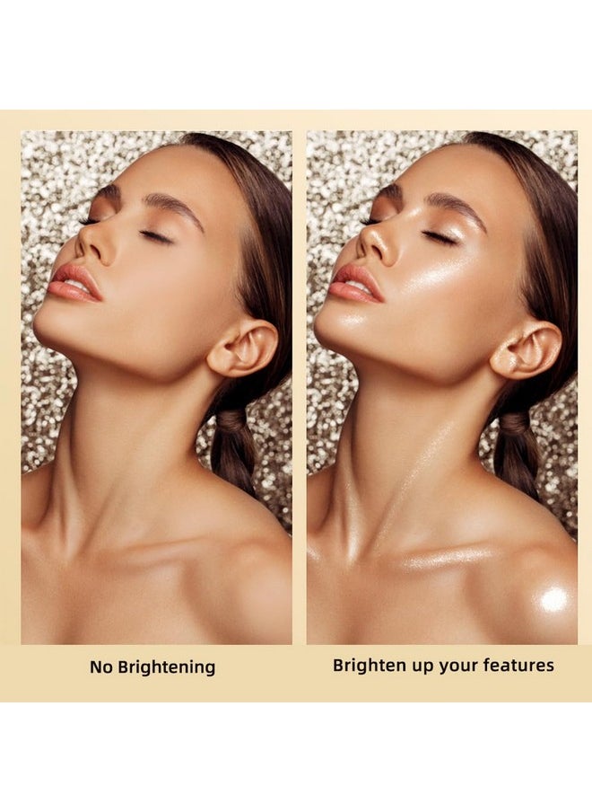 ELESSY Highlighter Makeup Palette Face Highlighter Palette Glitter Illuminator Highlighter Palette Shimmer Highlighter Powder Kit Highlight Makeup Palette -SUN GLOW