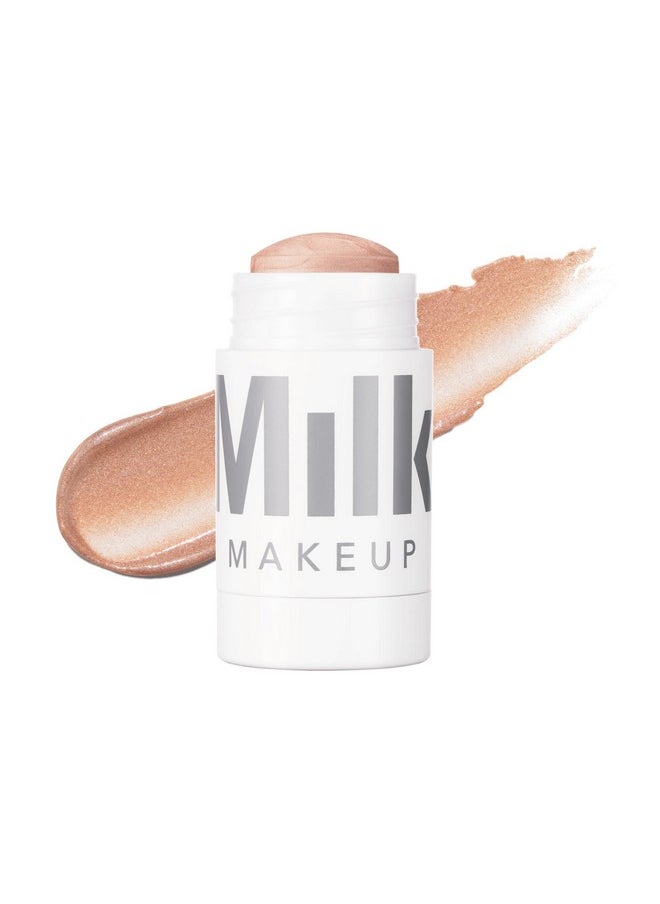 Milk Makeup Highlighter, Lit (Champagne) - 0.21 oz - Dewy Cream Highlighter Stick - Blendable & Buildable - 1,000 Swipes in Every Stick - All Skin Types - Vegan, Talc Free & Cruelty Free