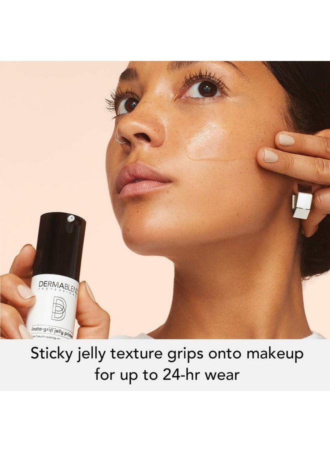 Dermablend Insta-Grip Jelly Primer Face Makeup, Silicone-Free Face Primer for Dry Skin, Pore Minimizing with 24HR Wear, 1.0 Fl oz