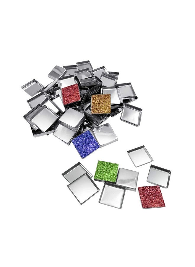 Allwon 56 Pack Empty Square Metal Pans for Eyeshadow Palette Magnetic Makeup Palette (26mm)